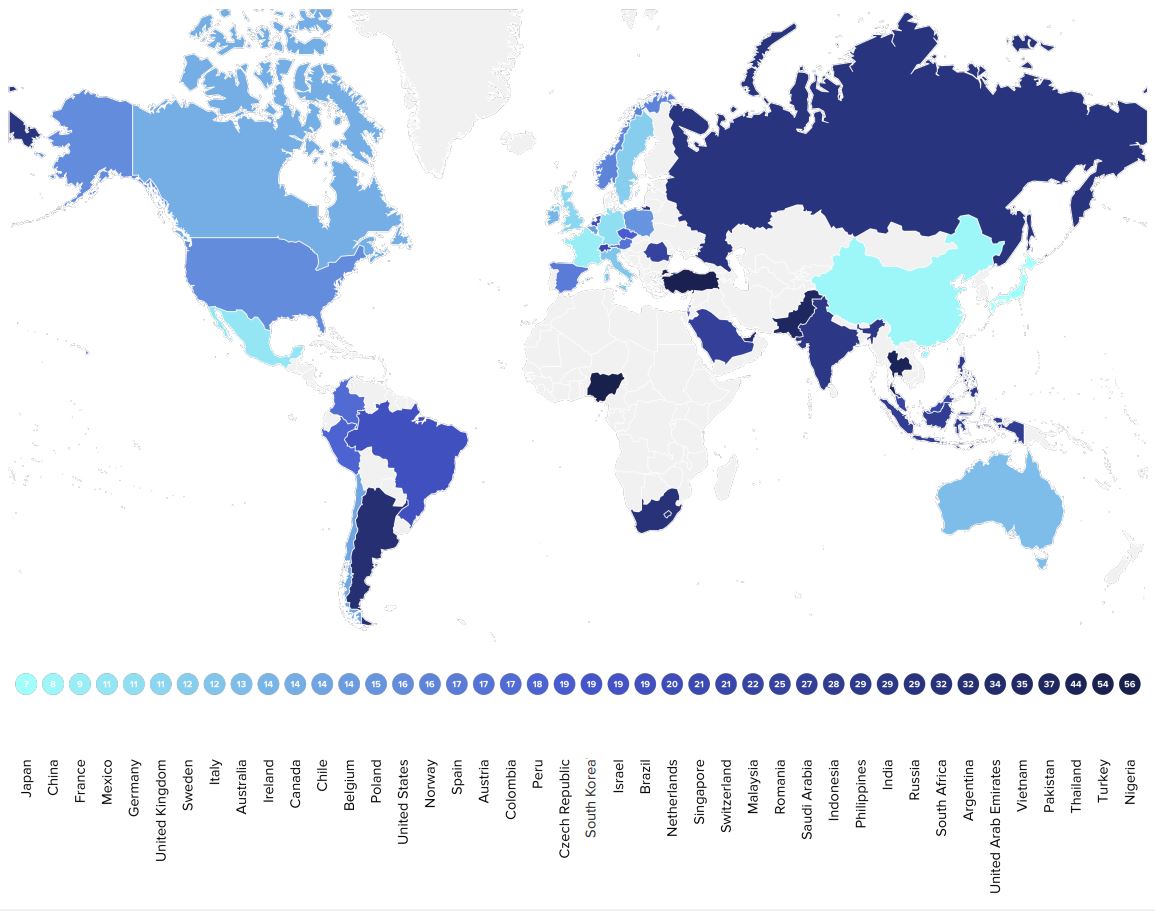 Ο παγκόσμιος χάρτης του crypto: Ποιες χώρες τα χρησιμοποιούν περισσότερο-1